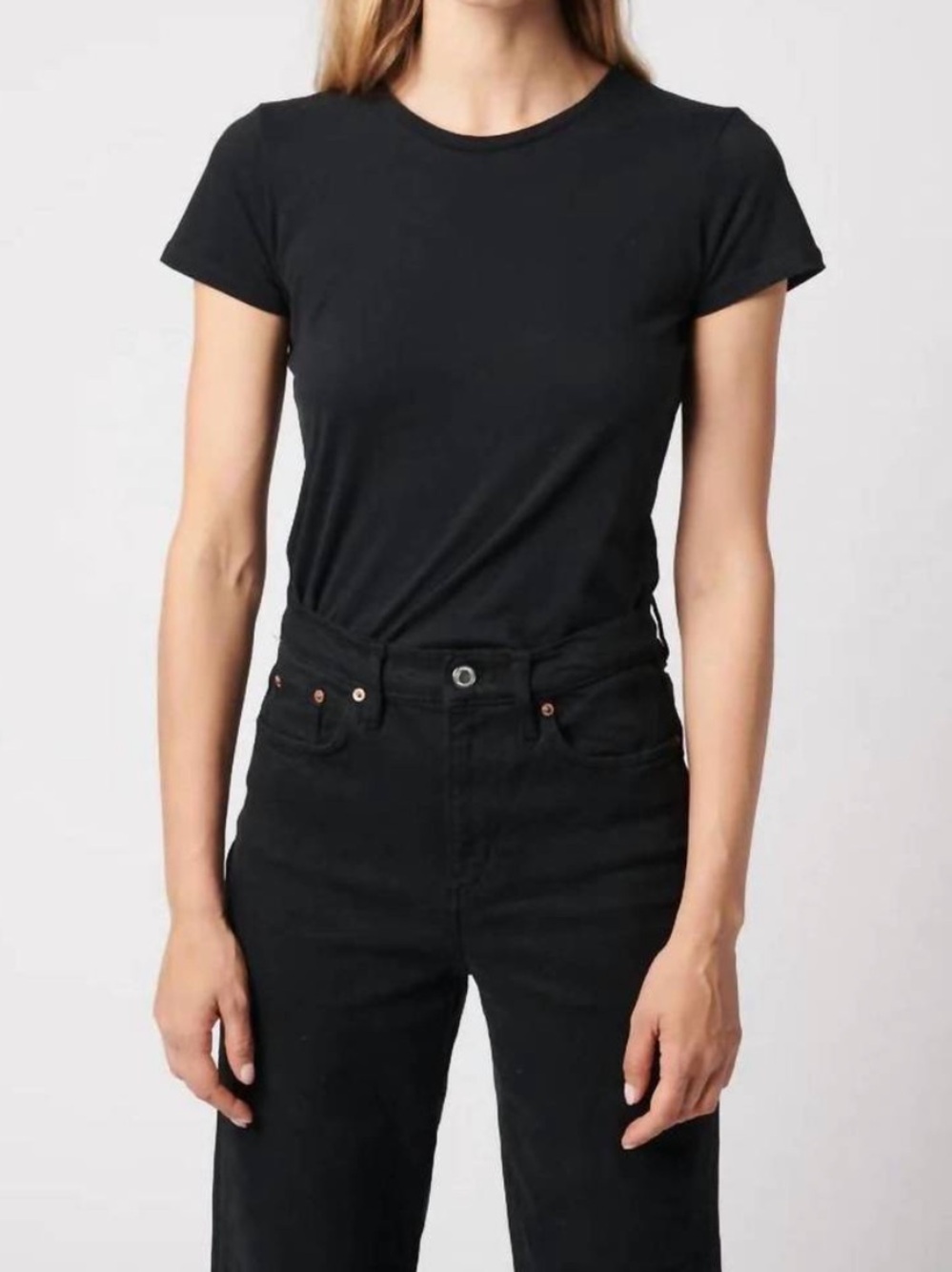 Majestic Filatures Superwashed Soft Touch Black Fitted Tee 4 / L
